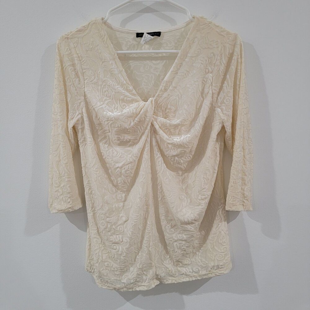 Jennie And Marlis Womens Top Size Petite Medium Burnout Velvet Babydoll Y2k